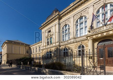 Novi Sad, Vojvodina, Serbia - November 11, 2018: Building Of Museum Of Vojvodina At The Center Of Th