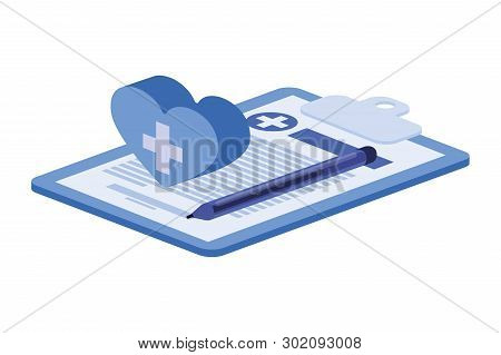 Medicine Objects On White Background Vector Illustration Design