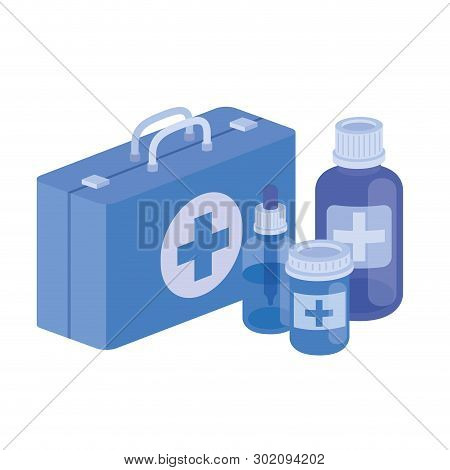 First Aid Kit On White Background Vector Illustration Design
