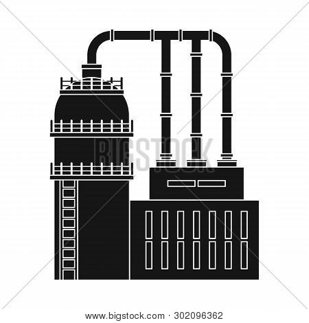 Vector Design Of Factory And Manufactory Sign. Set Of Factory And Pollution Stock Symbol For Web.