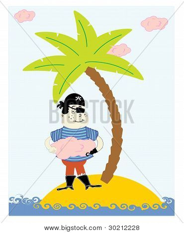 vector de pequeño pirata