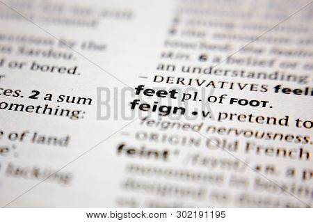 Word Or Phrase Feign In A Dictionary.