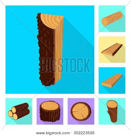 Vector Illustration Of Material And Nature  Logo. Set Of Material And Raw  Stock Vector Illustration
