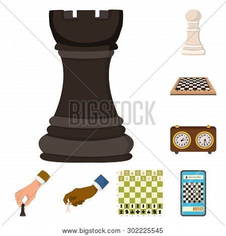 Isolated Object Of Chess And Game Symbol. Set Of Chess And Strategy Stock Vector Illustration.
