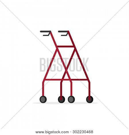 Rollator Clipart icon. Clipart image isolated on white background