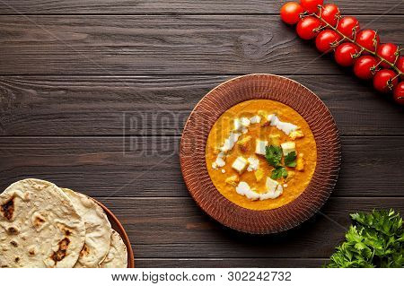 Shahi Paneer Traditional Indian Vegetarian Masala Meal With Vegetables And Butter Panir Cheese Spicy