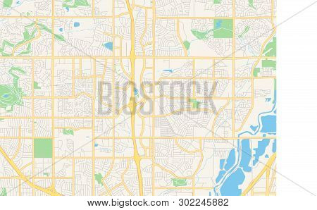Empty Vector Map Of Thornton, Colorado, Usa, Printable Road Map Created In Classic Web Colors For In