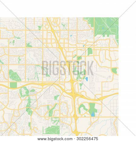 Empty Vector Map Of Centennial, Colorado, Usa, Printable Road Map Created In Classic Web Colors For 