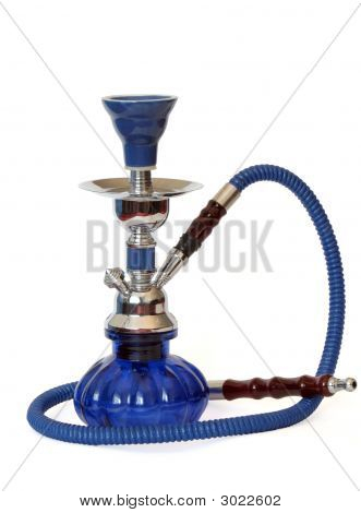 Cachimba azul y plata