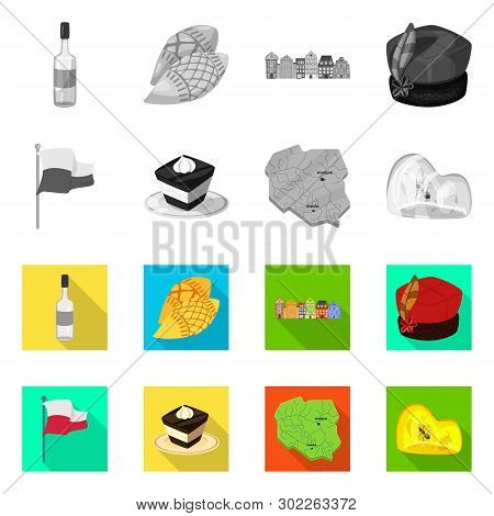 Isolated Object Of Traditional And Tour Icon. Set Of Traditional And Landmarks Vector Icon For Stock