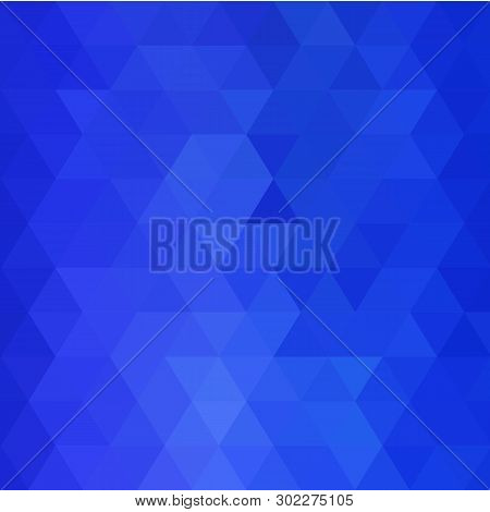Blue Triangular Background. Abstract Vector Illustration. Eps 10