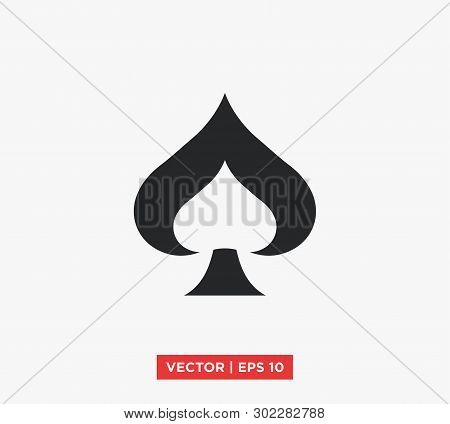 Spades Ace Icon Vector Illustration