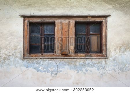 Window Of A Traditional House In Orava Region, Slovakia.