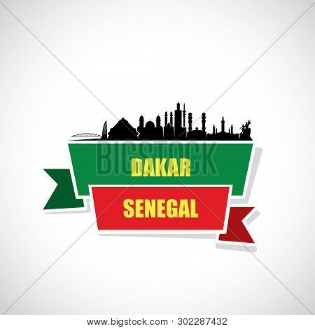 Dakar Skyline - Senegal - Vector Illustration - Vector