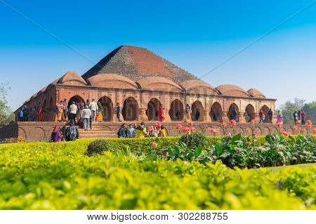 Bishnupur,west Bengal,india - December 26th,2015 : Rasmancha, Oldest Brick Temple Of India Is A Famo