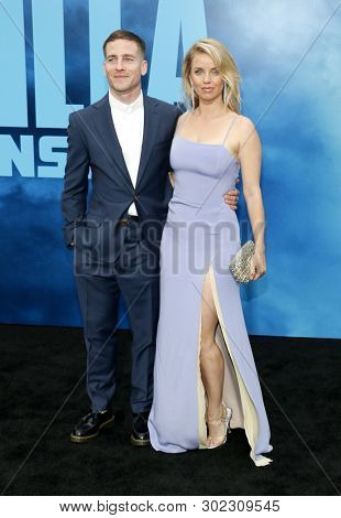 Zach Shields and Kelli Garner at the Los Angeles premiere of 'Godzilla: King Of The Monsters' held at the TCL Chinese Theatre in Hollywood, USA on May 18, 2019.