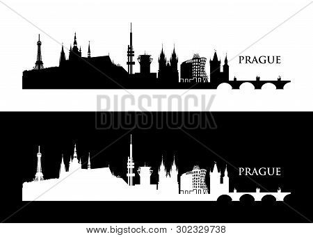 Prague Skyline - Vector Illustration - Vector