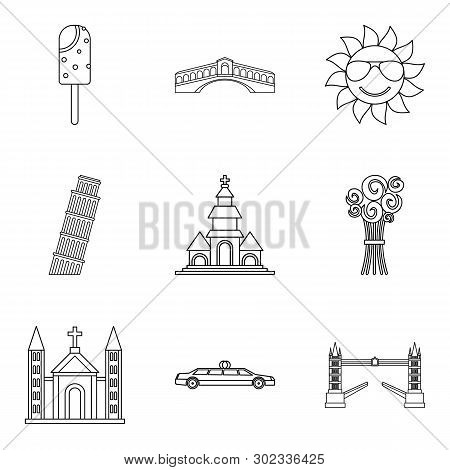 Solemnization Icons Set. Outline Set Of 9 Solemnization Icons For Web Isolated On White Background