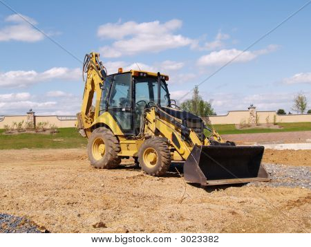 Front End Loader At A Construction Site