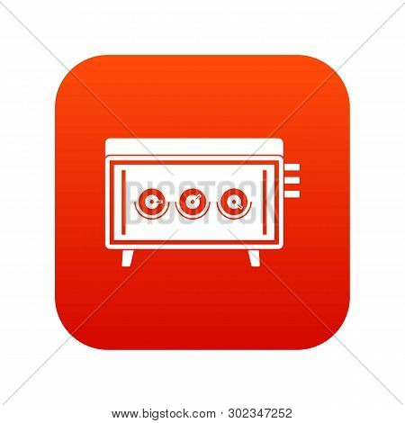 Cd Changer Icon Digital Red For Any Design Isolated On White Illustration