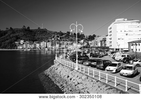 RIBADESELLA, ASTURIAS, SPAIN - MAY 15, 2019: Image of the resort of Ribadesella, Spain, Europe