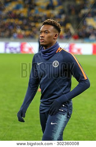 Kyiv, Ukraine - March 14, 2019: Uefa Europa League Game Fc Dynamo Kyiv V Chelsea At Nsc Olimpiyskyi 