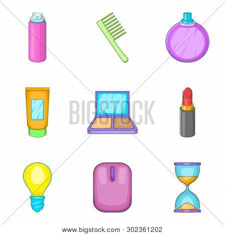 Cleanout Icons Set. Cartoon Set Of 9 Cleanout Icons For Web Isolated On White Background