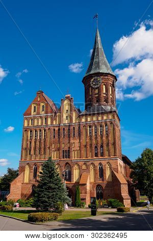 Kaliningrad, Russia - September 10, 2018: Cathedral In Kaliningrad. K Nigsberg Cathedral