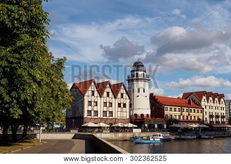 Kaliningrad, Russia - September 10, 2018: Fishing Village - Historical, Ethnographic And Trade-craft