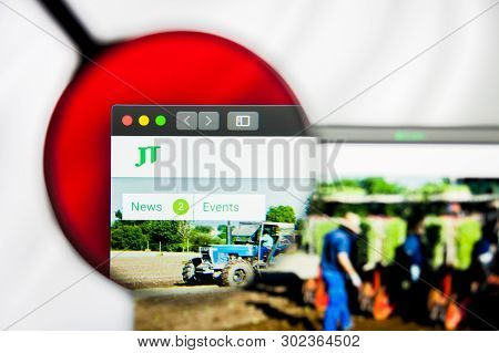 New York, New York State, Usa - 21 May 2019: Illustrative Editorial Of Japanese Company Jt Japan Tob