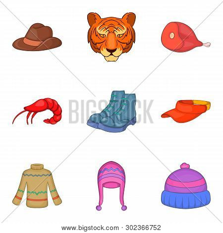 Hunt Down Icons Set. Cartoon Set Of 9 Hunt Down Icons For Web Isolated On White Background