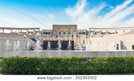 Doha,qatar- January 2019: Katara Cultural Village Multi Purpose Hall Amphitheater