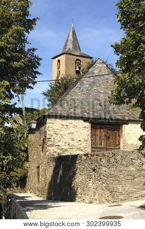 Sant Peir Church Of Betlan Village, Aran Valley, Lleida Province, Pyrenees Mountain, Spain