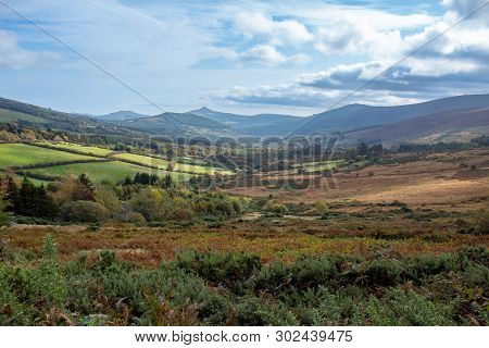 Glencree Valley Landscape And Mountains, County Wicklow, Ireland