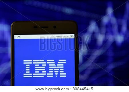 Ibm Logo Is Seen On An Smartphone