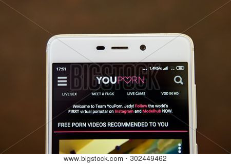 Youporn Logo Seen On The Smartphone Screen