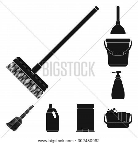 Vector Design Of Cleaning And Service Symbol. Collection Of Cleaning And Household Vector Icon For S