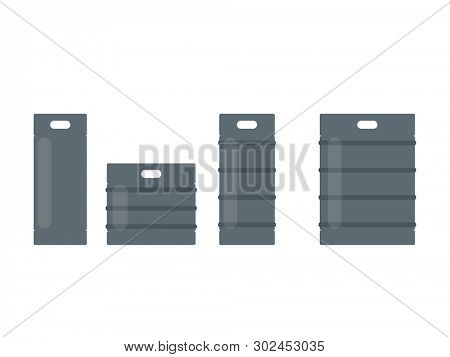 Beer keg set. Brewery clip art isolated on white background
