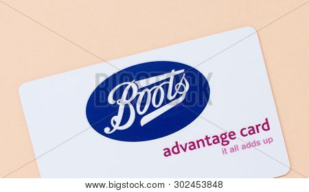 London, Uk - 14th May 2019 - Boots Advantage Card. Boots Is A Health And Beauty Retailer And Pharmac
