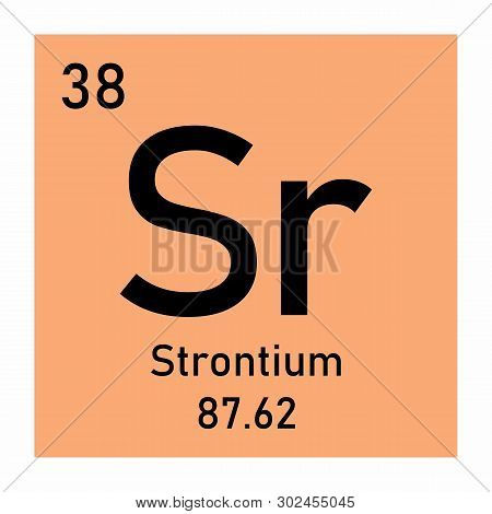 Illustration Of The Periodic Table Strontium Chemical Symbol