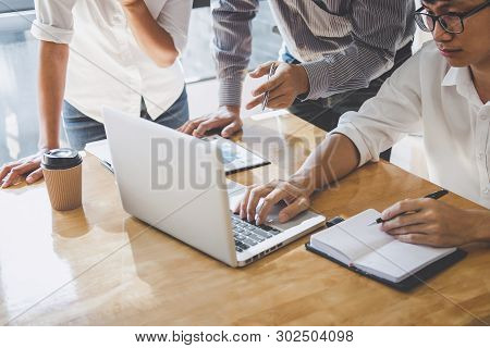 Startup Business People Group Meeting, Business Team Meeting Working With New Startup Project, Discu