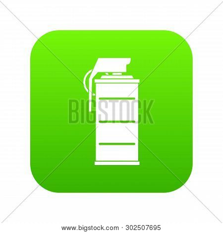 Stun Grenade Icon Digital Green For Any Design Isolated On White Illustration