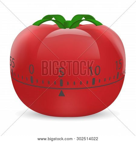 Cooking Timer Mockup. Realistic Illustration Of Cooking Timer Mockup For Web