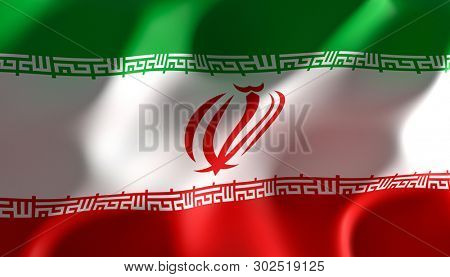 immagine 3d rendering di una bandiera dell' iran