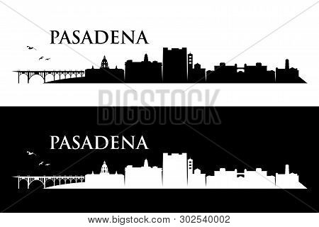 Pasadena Skyline - California, United States Of America, Usa - Vector Illustration - Vector