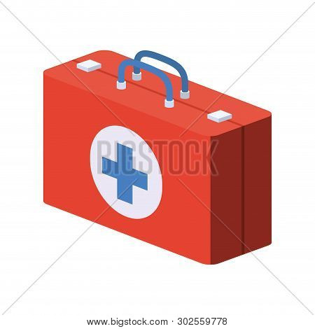 First Aid Kit On White Background Vector Illustration Design