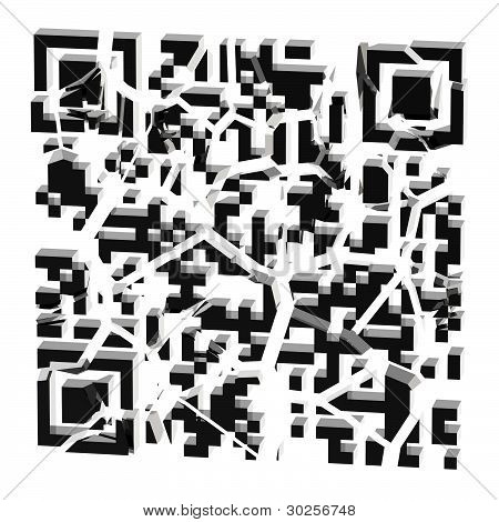 分離黒に分けて QR コード