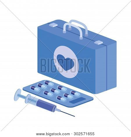 First Aid Kit On White Background Vector Illustration Design