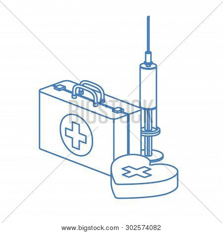 First Aid Kit On White Background Vector Illustration Design