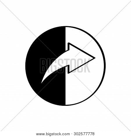 Isolated Redirect Icon On A White Background- Vector